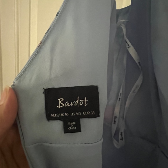 Bardot Floral Mini Dress - Red and Blue - Picture 7 of 7